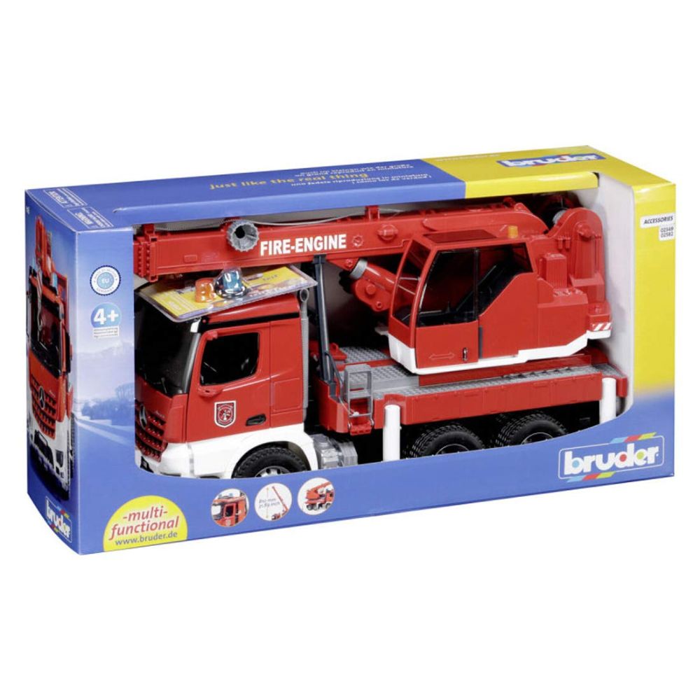 Bruder Fire Engine Crane Truck with Light and Sound – Toys4me