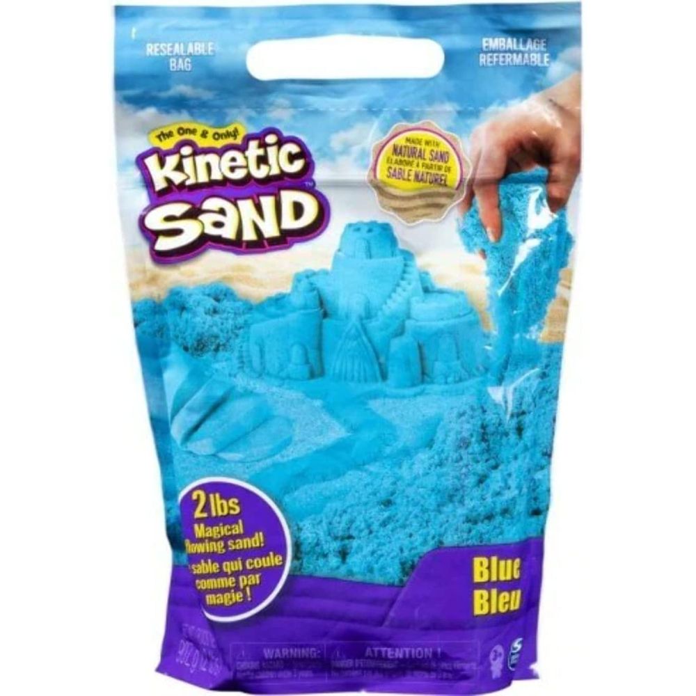 Kinetic Sand, The Original Moldable Sensory Play Sand, Blue, 2 lb. Resealable Bag