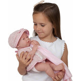 JC Toys - La New Born Baby Doll Rose Dress with Hat