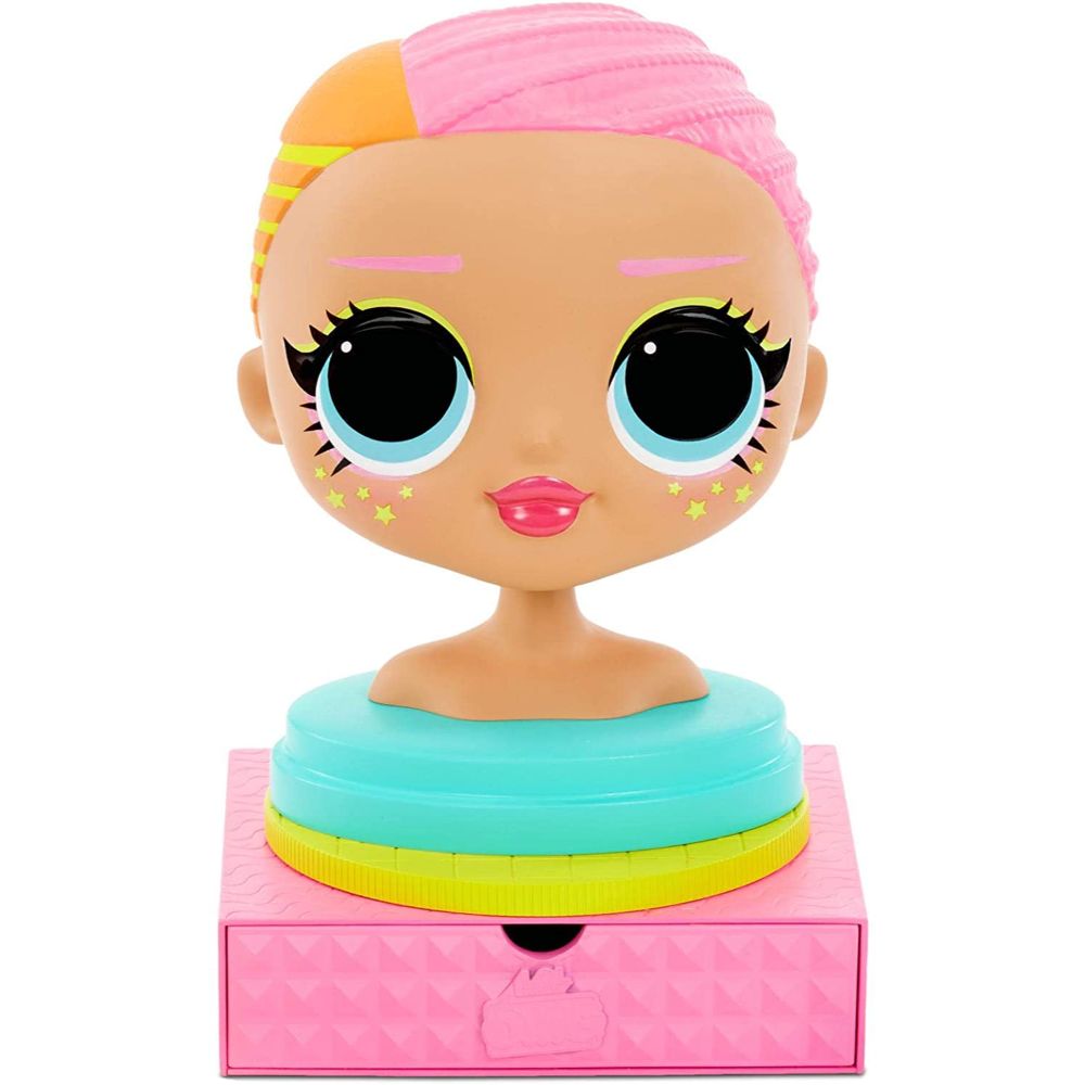 LOL Surprise! O.M.G. Styling Head Neonlicious with Stick-On Hair for Endless Styles