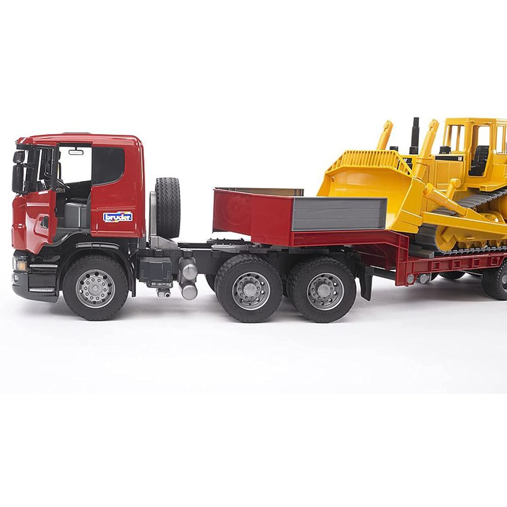 Bruder Scania R Series Low loader Truck with Cat Bulldozer