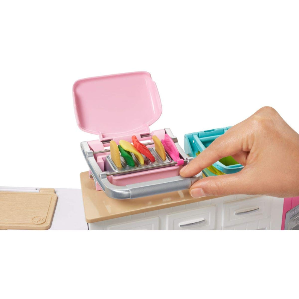 Barbie Kitchen Playset With Doll, Lights & Sounds  Image#4