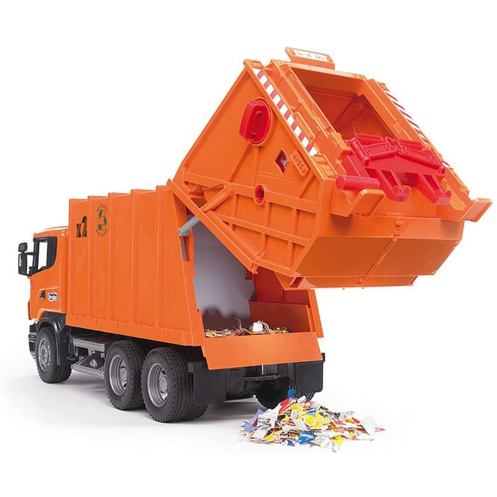 Bruder Scania R-Series Garbage Truck - Orange