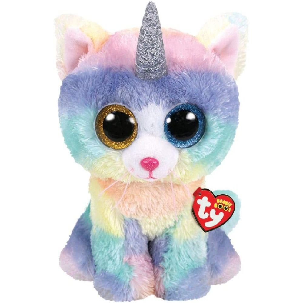 TY Beanie Boos Cat Heather Horn Pastel Large