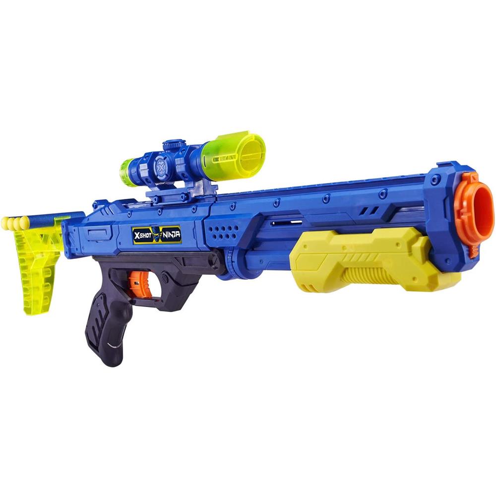 ZURU X-Shot Ninja Quick Scope Blaster with 12 Darts Bandana and Dog Tags  Image#1