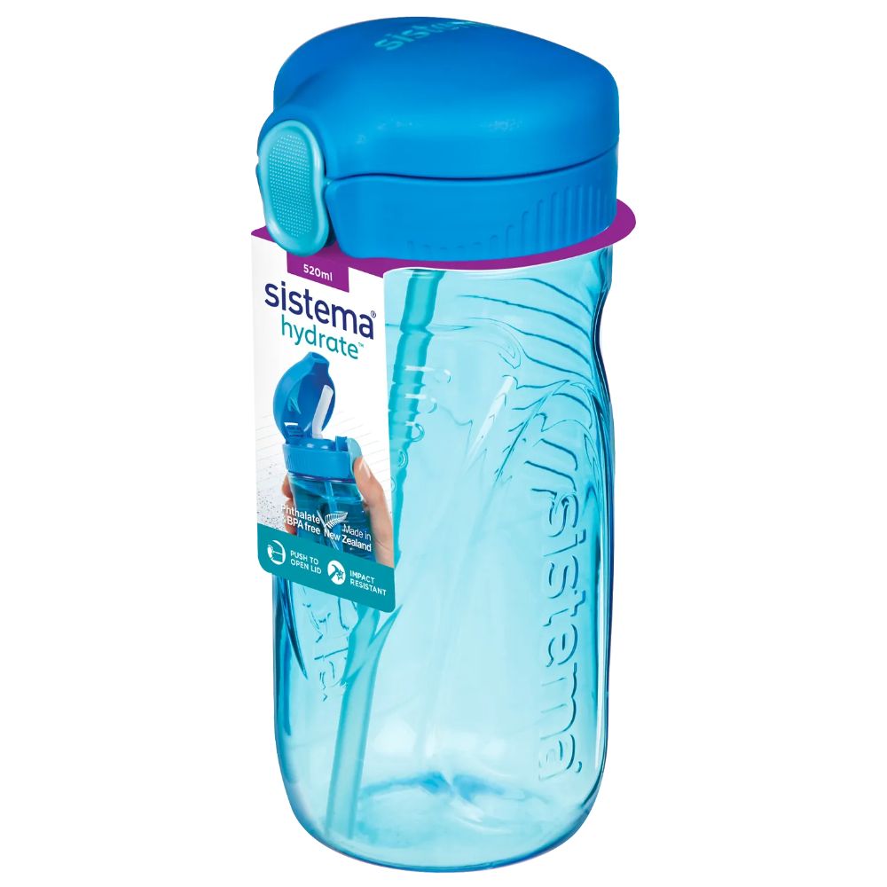 Sistema 520Ml Tritan Quick Flip Bottle Assorted Sistema 520Ml Tritan Quick Flip Bottle Assorted