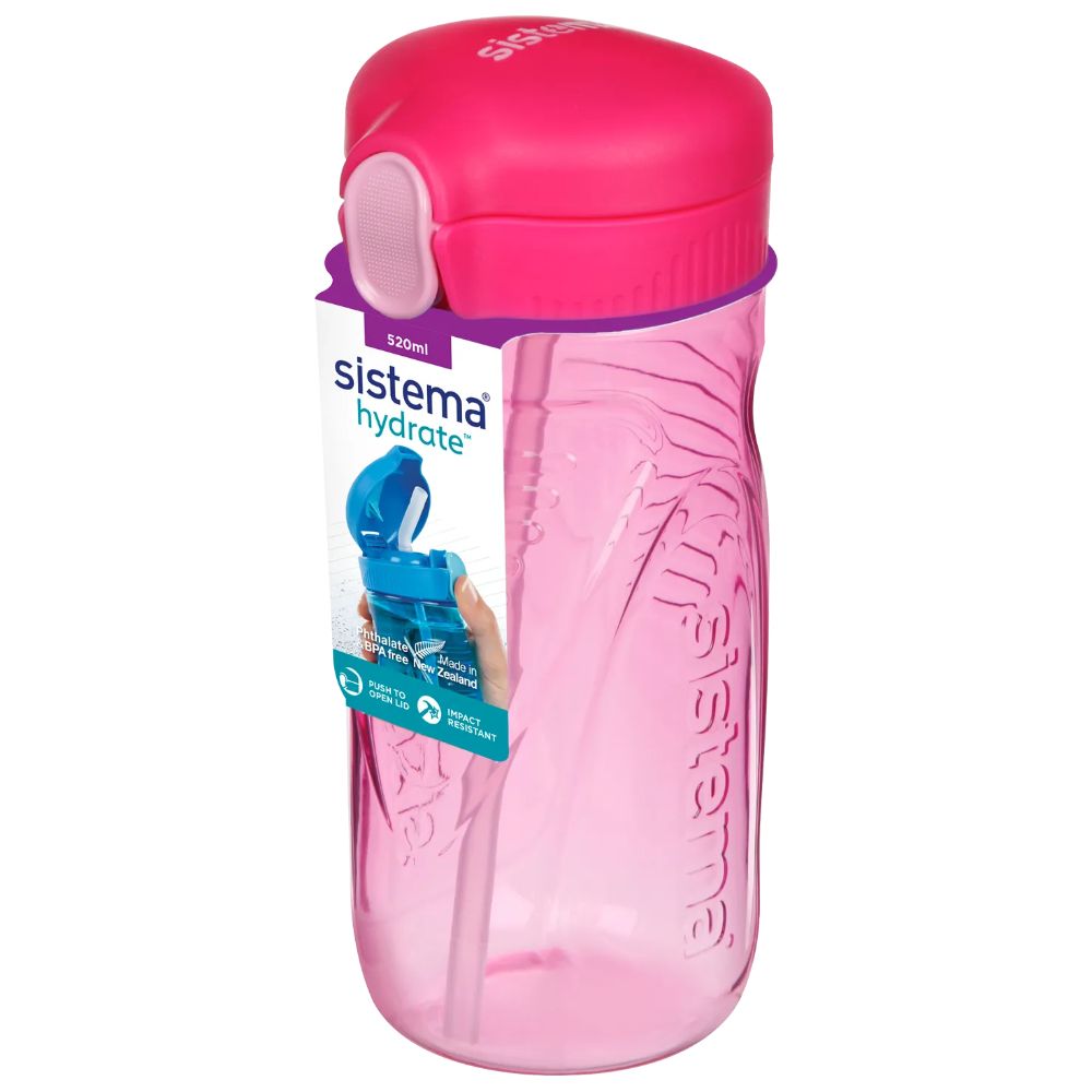 Sistema 520Ml Tritan Quick Flip Bottle Assorted Sistema 520Ml Tritan Quick Flip Bottle Assorted