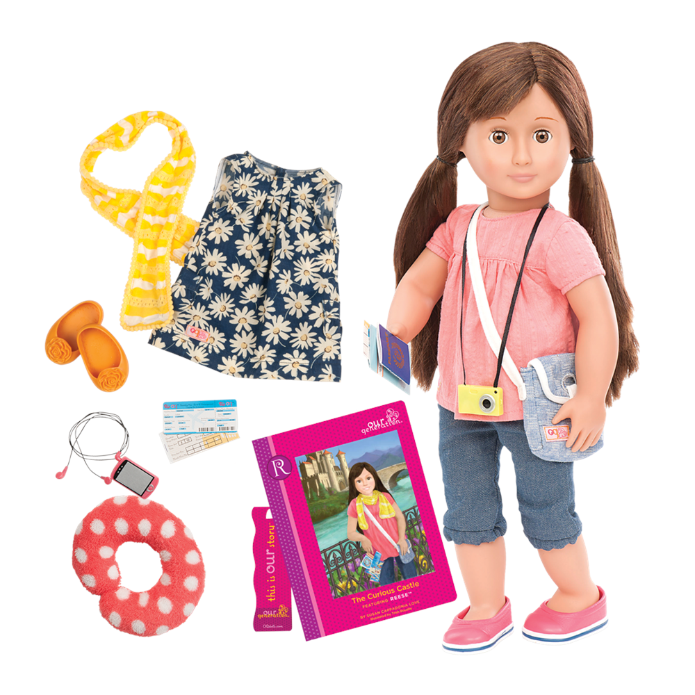 Our Generation Dlx Reese Travel Doll & Book  Image#1