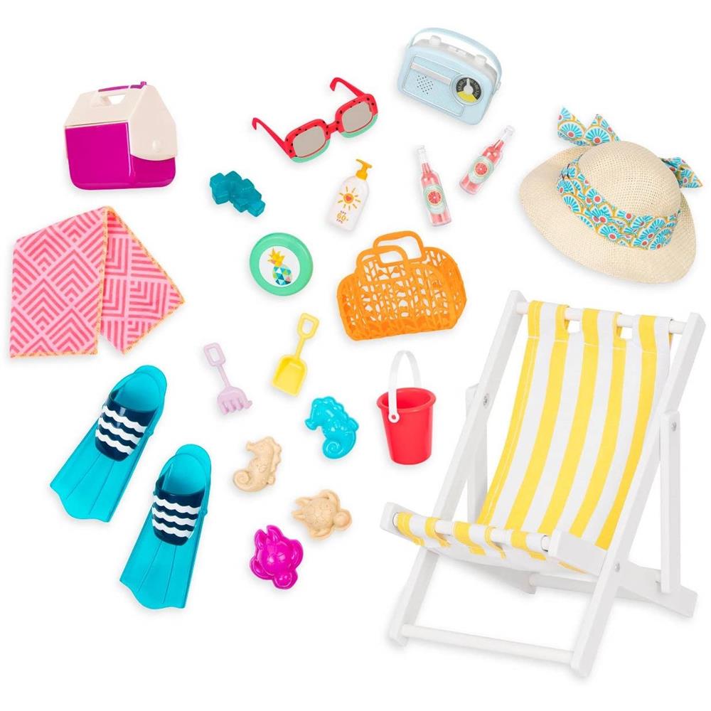 Our Generation Beach Chair & Accessories Set  Image#1