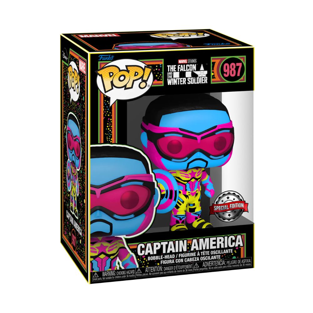 Funko Pop Marvel FWS Captain America Blacklight