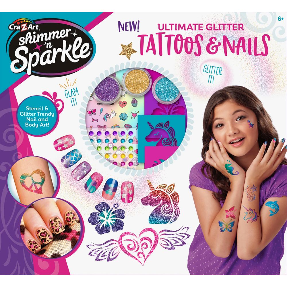 Cra-Z-Art Shimmer N Sparkle Nails & Body Tattoos Cra-Z-Art Shimmer N Sparkle Nails & Body Tattoos
