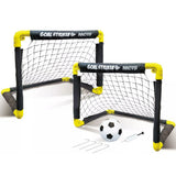 Hostful Folding Double Mini Soccer Goal Set