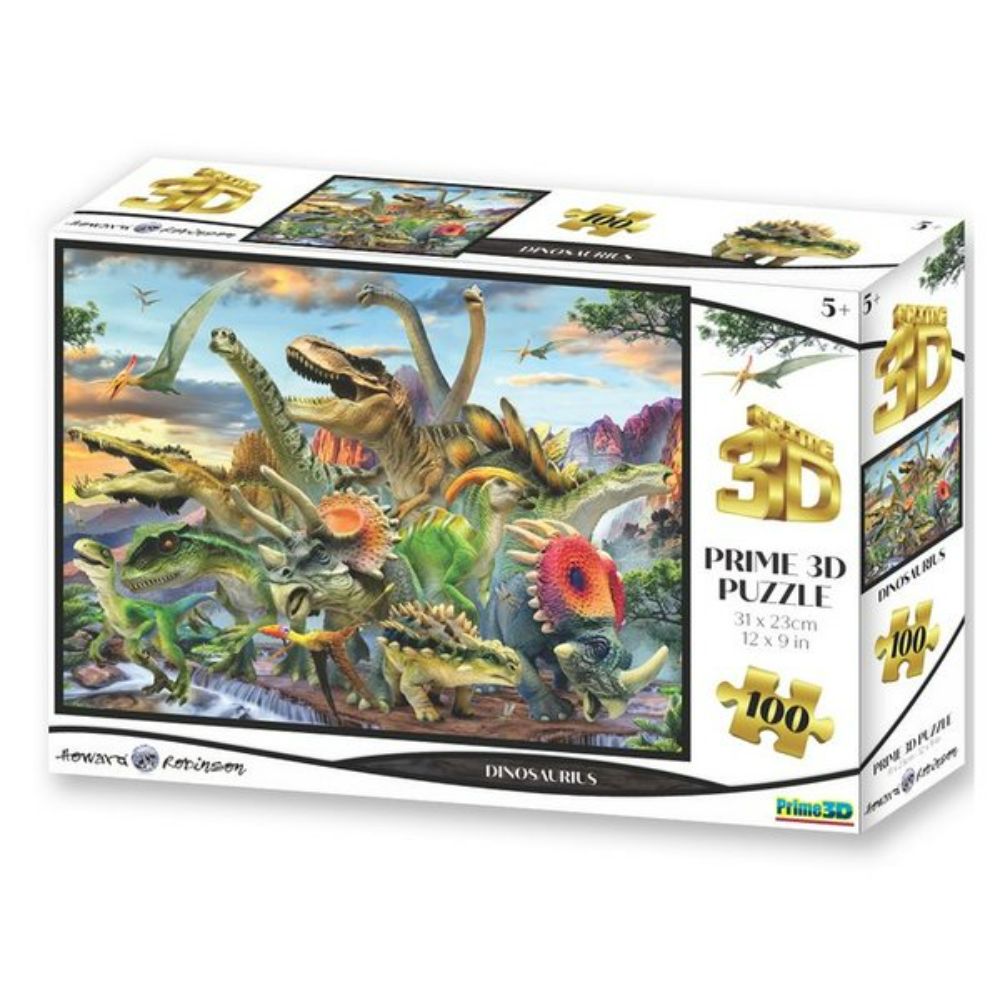 Prime 3D Dinosaurius Puzzle 100 Pcs