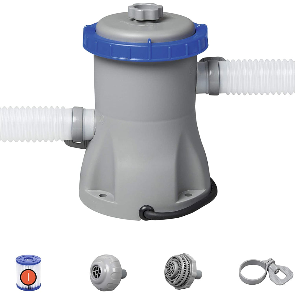 Bestway Flowclear 330gal Filter Pump Swimming Pool, Grey  Image#2
