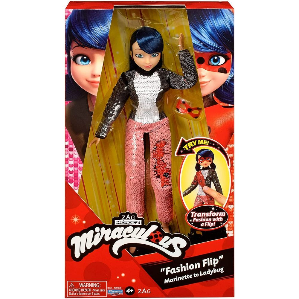 Miraculous Ladybug Fashion Flip with Sequin Outfit Doll