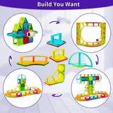 Avoklan Magnetic Tiles Sky Track 62PCS, Sky Shuttle Magnet Tiles Building Blocks