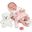 JC Toys - La New Born Baby Doll in Pink Outfit & Accessories