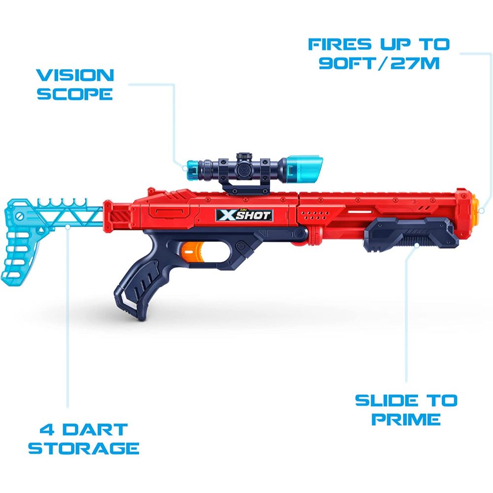 X-Shot - Excel Hawk Eye Foam Dart Blaster Red (16 Darts) X-Shot - Excel Hawk Eye Foam Dart Blaster Red (16 Darts)