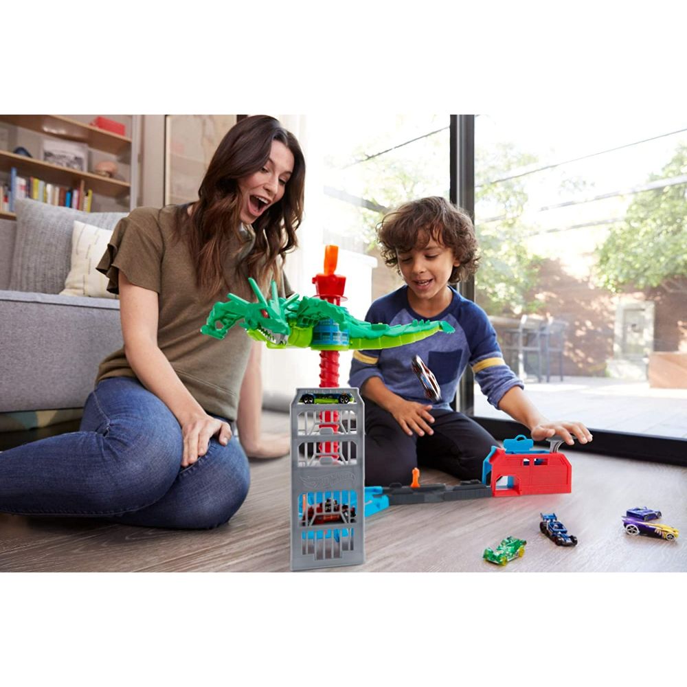 Hot Wheels City Air Attack Dragon Play