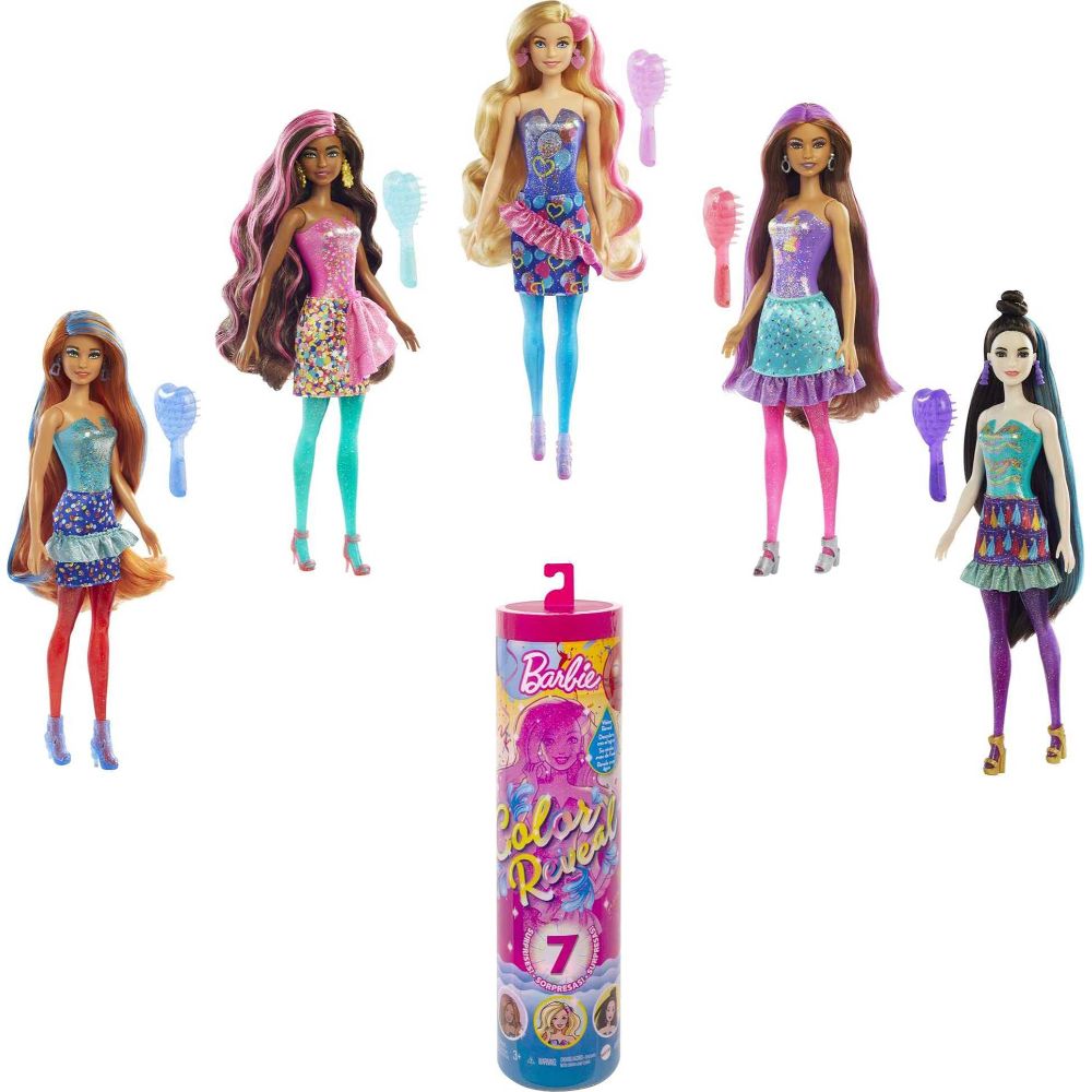 Barbie Color Reveal Doll with 7 Surprises