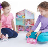 JC Toys - Lots To Love Playhouse with Mini Dolls & Accesories