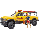 Bruder Ram 2500 Power Wagen Life Guard w Figure, Stand up Paddle, L&S Module