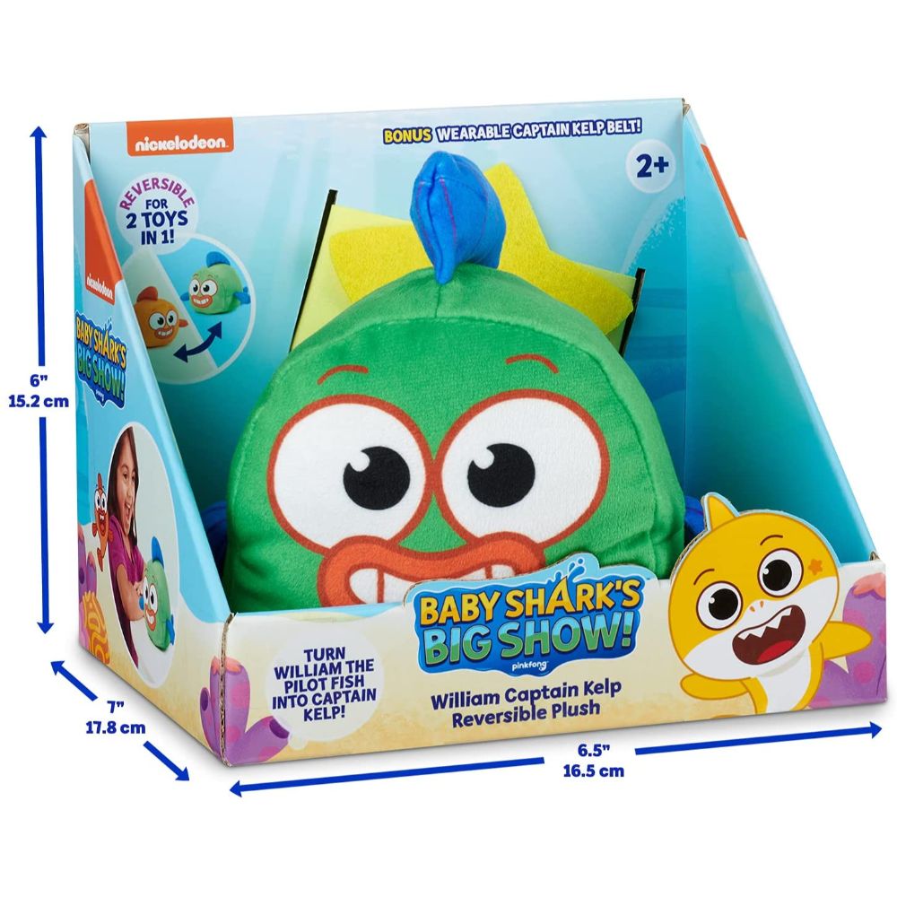 Baby Shark's Big Show Reversible Plush Baby Shark Turns Into Super Shark