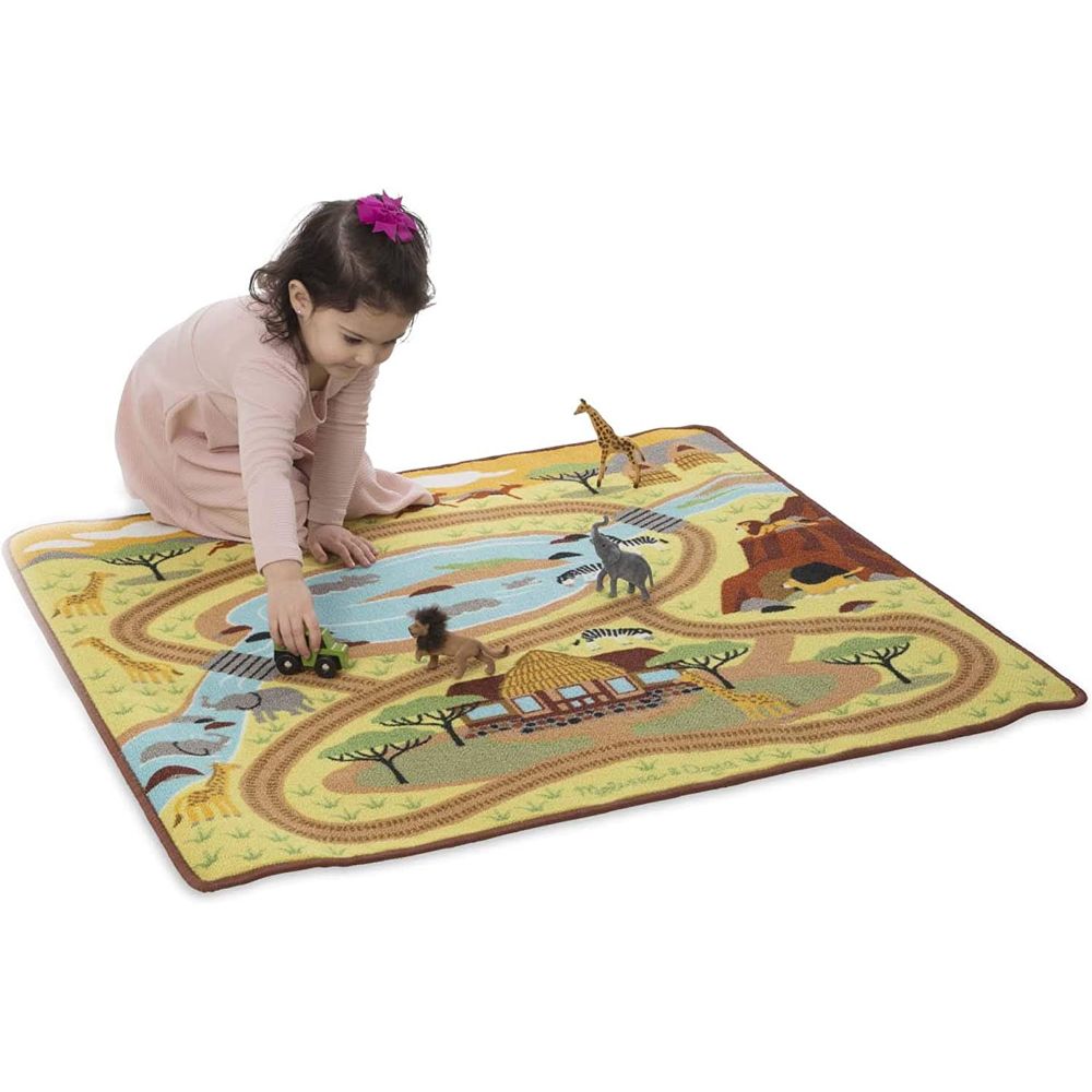 Melissa & Doug Round the Savanna Safari Activity Rug