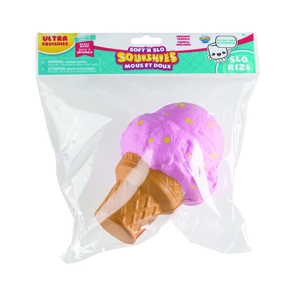 ORB Soft 'N' Slo Squishies Sweet Shop Ultra - Banana Strawberry Ice Cream Cone  Image#3