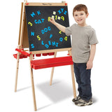 Melissa & Doug Deluxe Magnetic Standing Art Easel With Chalkboard