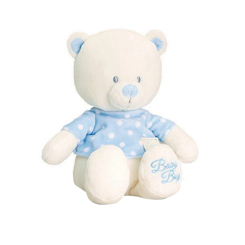 Keel Toys 17cm Baby Bear in Tee Shirt Blue