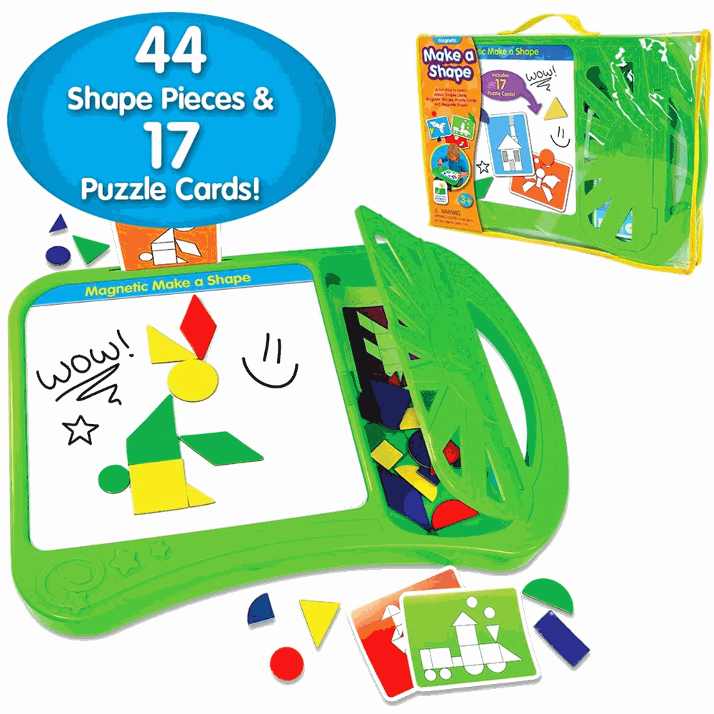 The Learning Journey: Magnetic Make A Shape Board - Art and Tangram Activity Set  Image#2