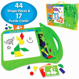 The Learning Journey: Magnetic Make A Shape Board - Art and Tangram Activity Set  Image#2
