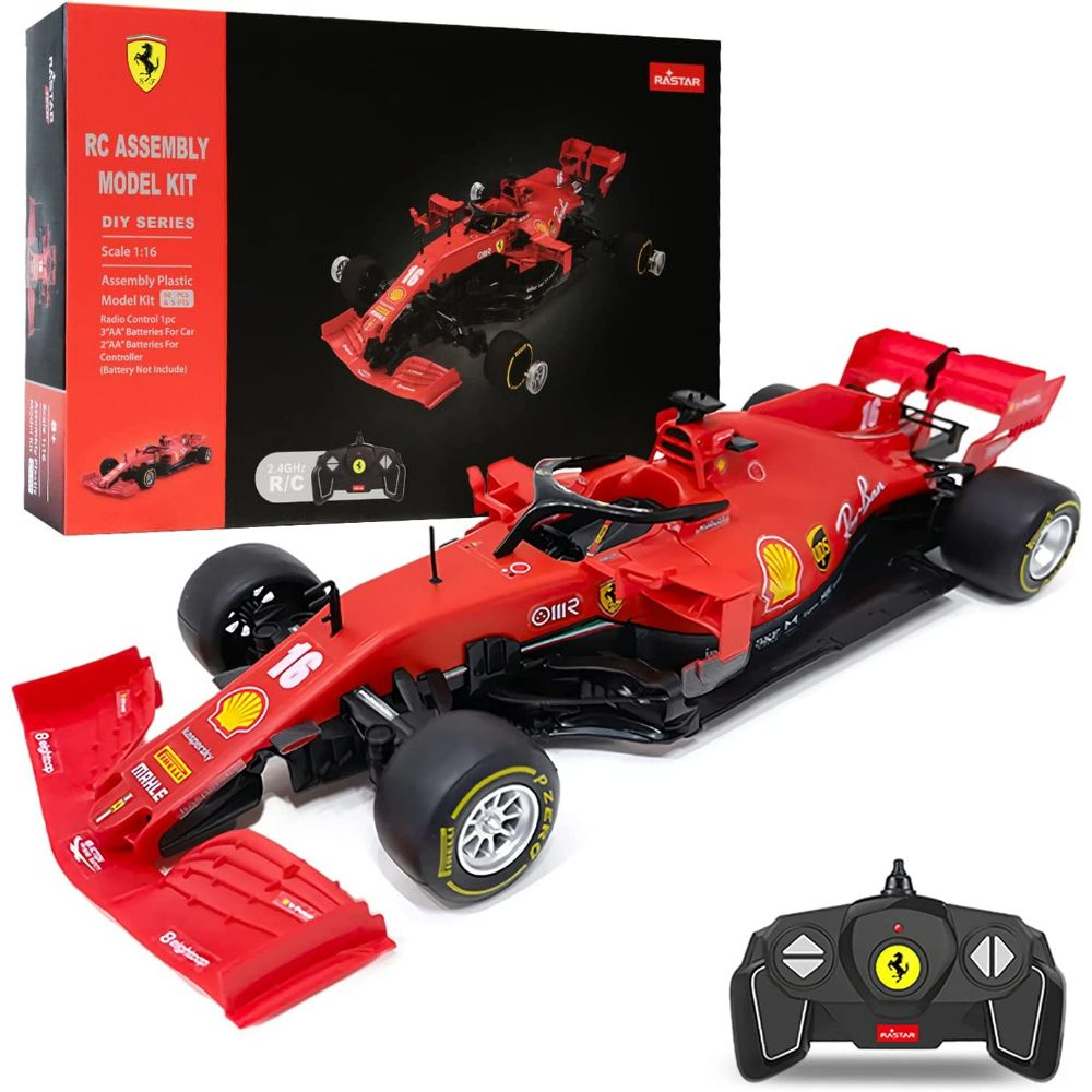 RASTAR Kit Auto RC Ferrari SF 1000 Scala 1/16 | 65 Pezzi Fai Da Te STEM | Giocattolo Da Costruire E Guidare Per Bambini 8+