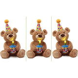 Gund Happy Birthday Animated Bear Singing Light Up Plush Stuffed Animal, 10"