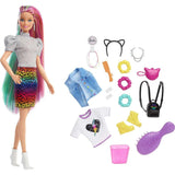 Barbie Rainbow Cheetah Hair Fe