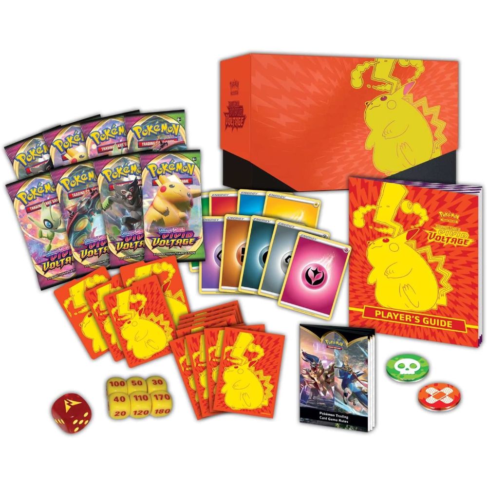 Pokemon TCG: Sword and Shield 4 Vivid Voltage Elite Pikachu Trainer Box
