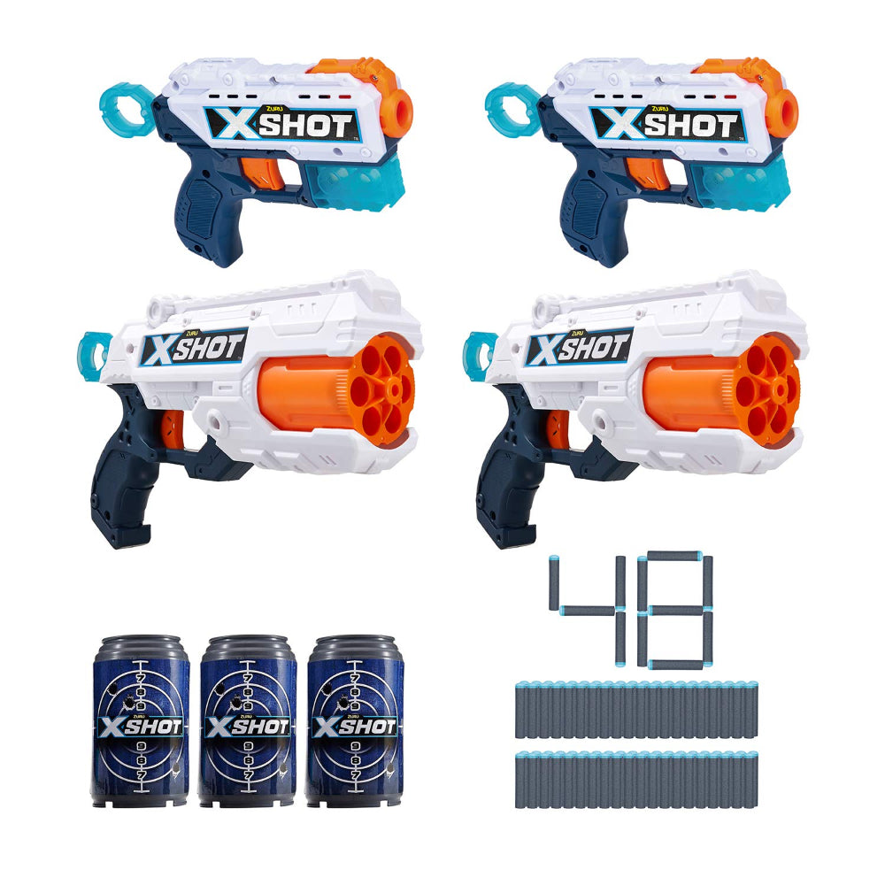 X-SHOT EXCEL Double Kickback Double Reflex 6 Foam Dart Blaster  Image#1