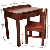 Melissa & Doug Wooden Lift-Top Desk & Chair - Espresso
