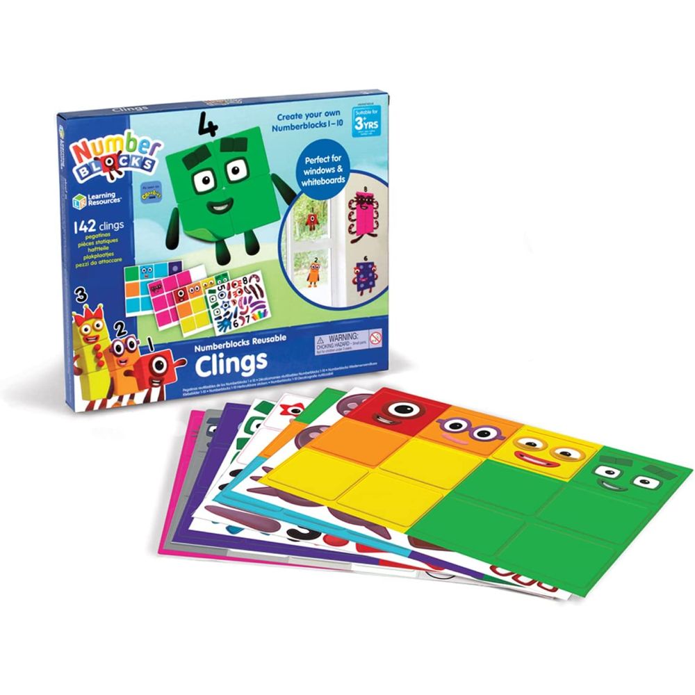 Learning Resources Number Block Reusable Clings