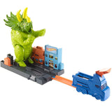 Hot Wheels Triceratops Play Set Launcher Vehicle, Giant Dinosaur Nemesis  Image#1