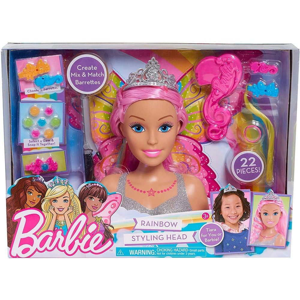 Barbie rainbow styling head online