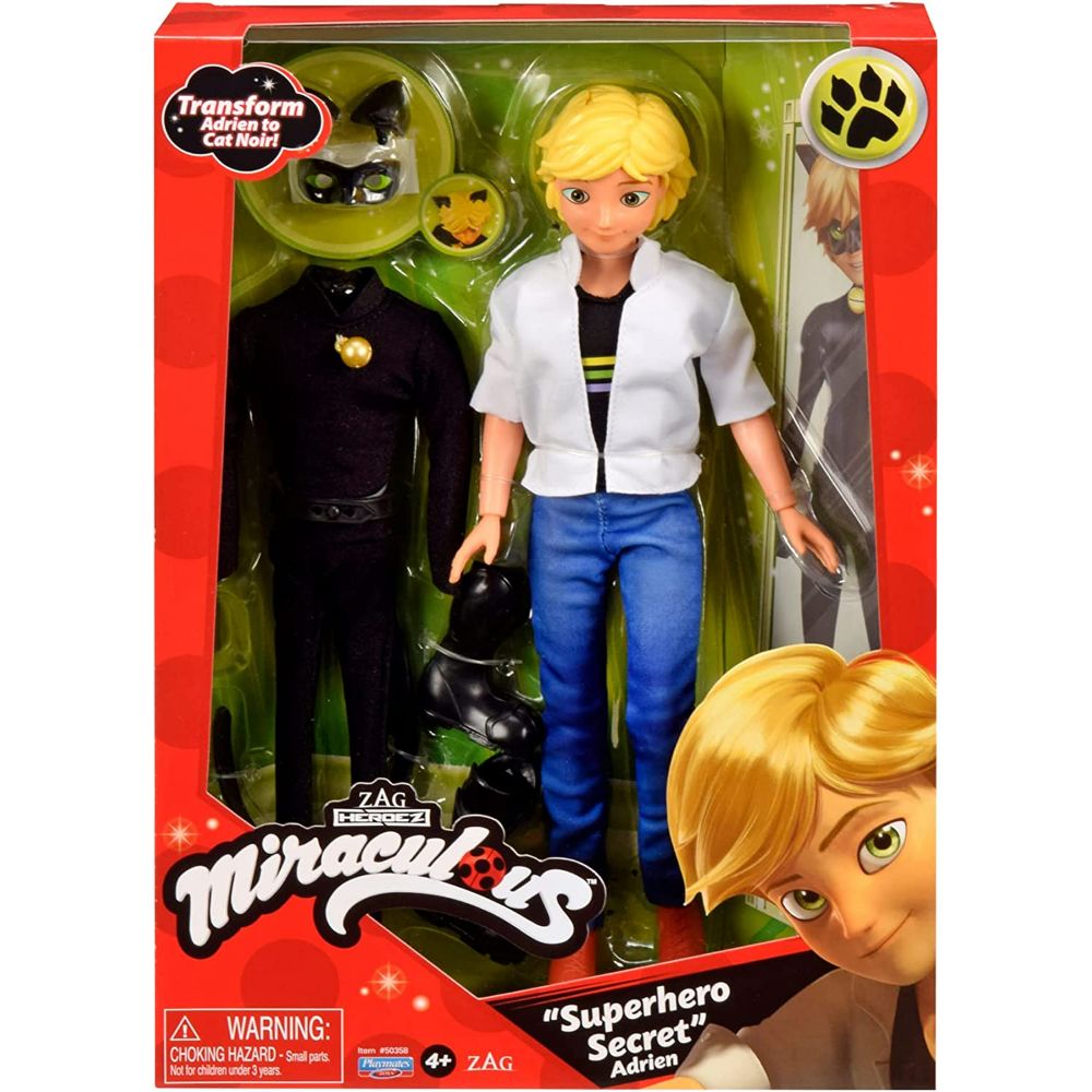 Miraculous Ladybug Superhero Secret Adrien with Cat Noir