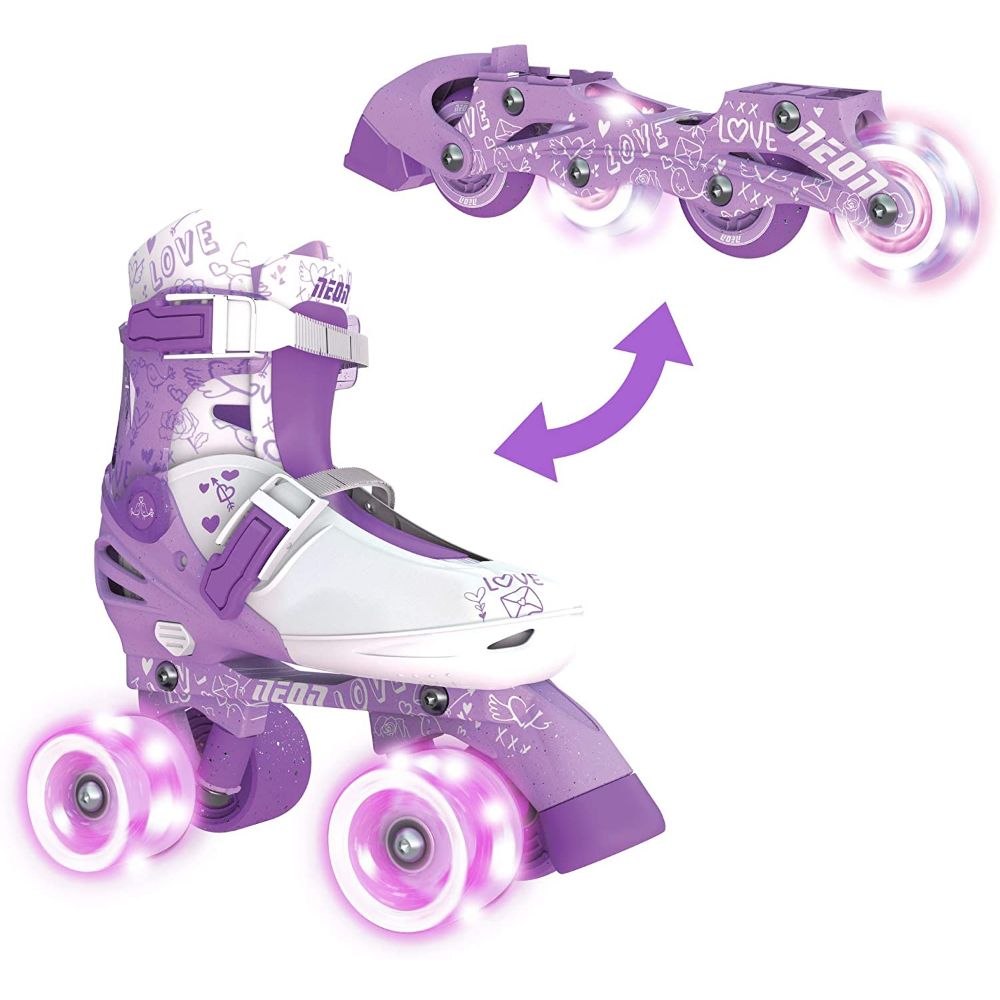 Y-volution Neon Combo Skates (SIZE 34-37) Purple