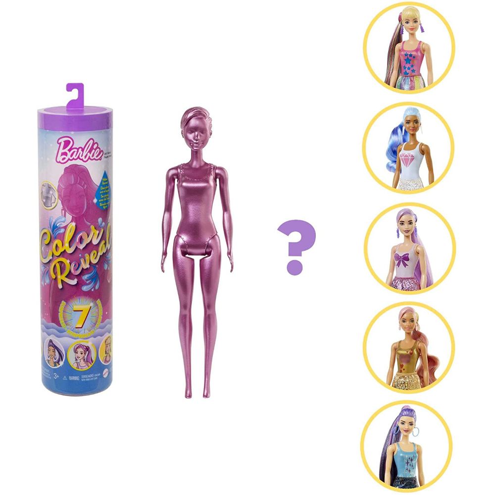 Barbie Color Reveal Doll with 7 Surprises