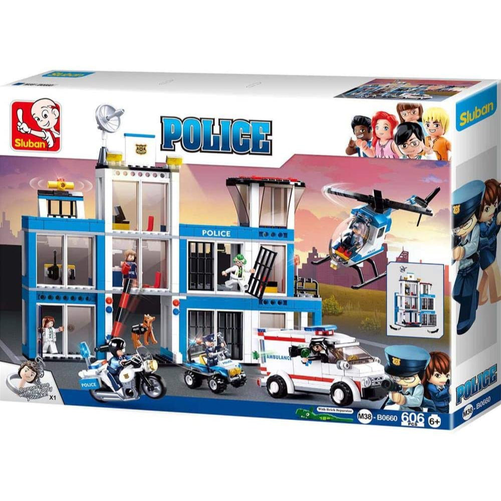 Sluban Kids Police Station  606 PCS  Image#1