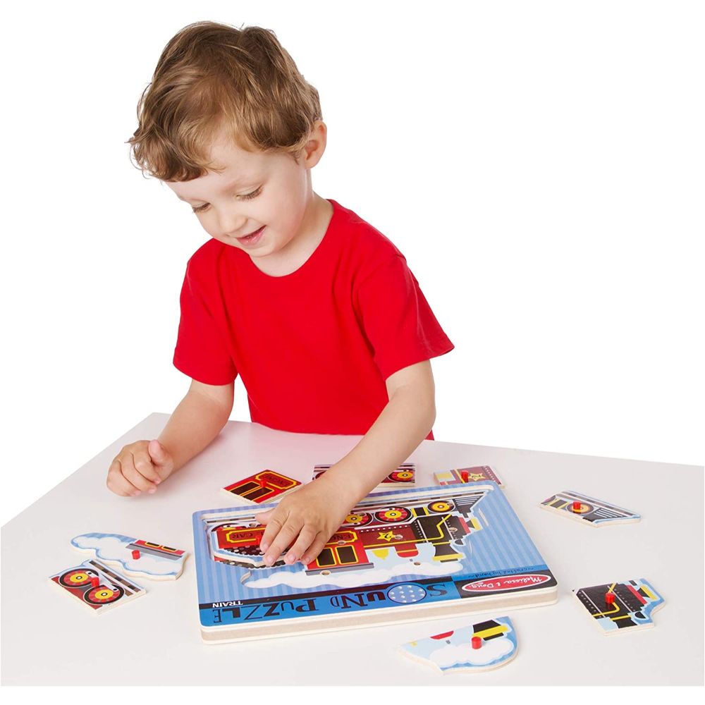 Melissa Doug Wooden Train Sound Puzzle – Toys4me