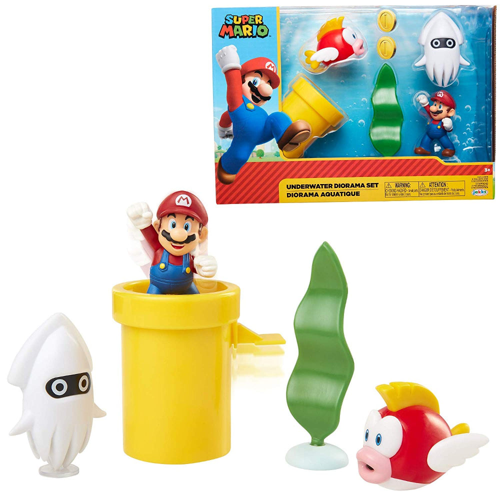 Jakks Nintendo 2.5 Figure 5-Pk Underwater Diorama Set  Image#1