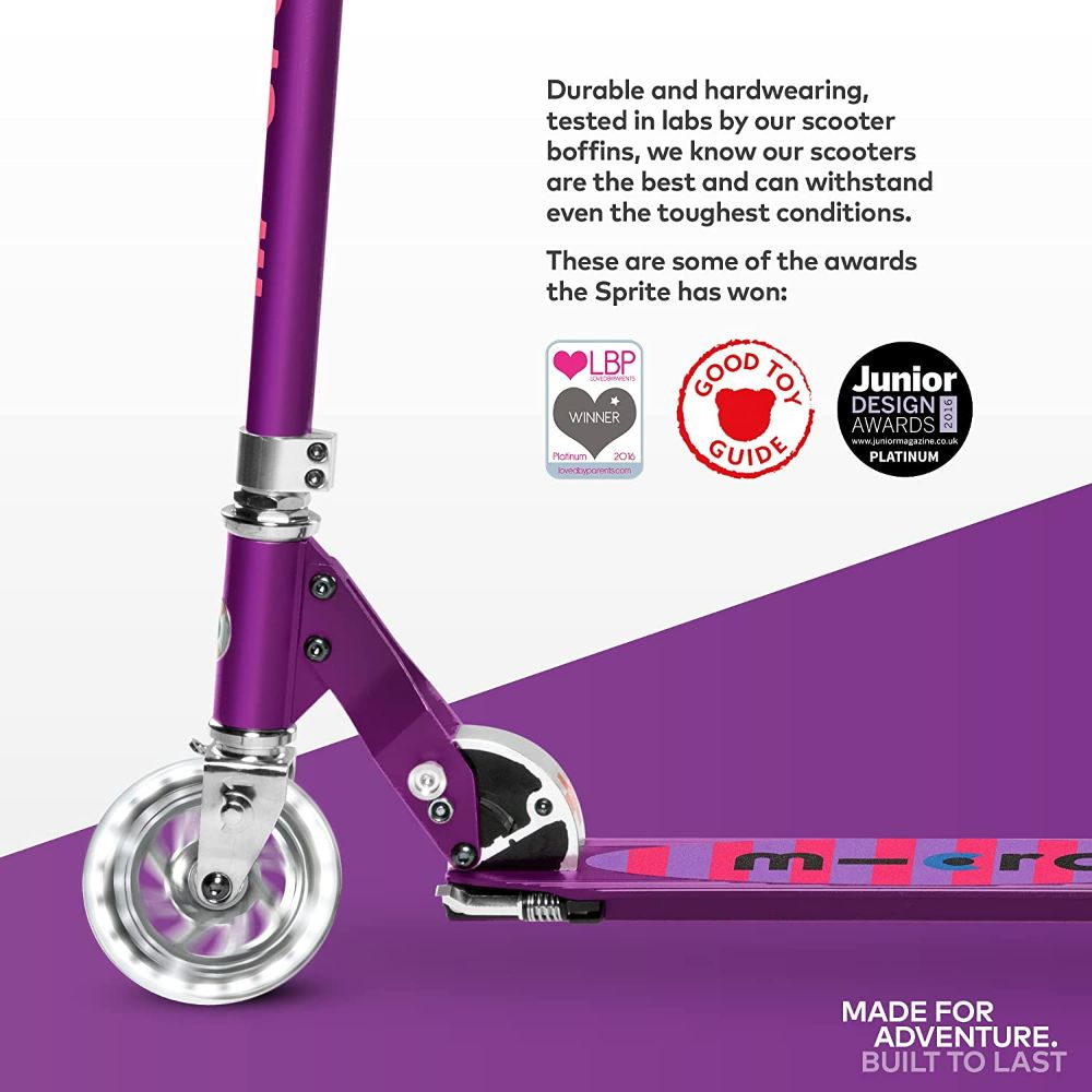 Micro Scooter Sprite Purple Stripe Led SA0219