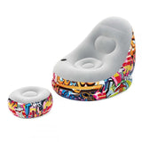Bestway 47.5 X 39.5 X 34/1.21M X 1.00M X 86CM Comfort Cruiser Graffiti Lounger